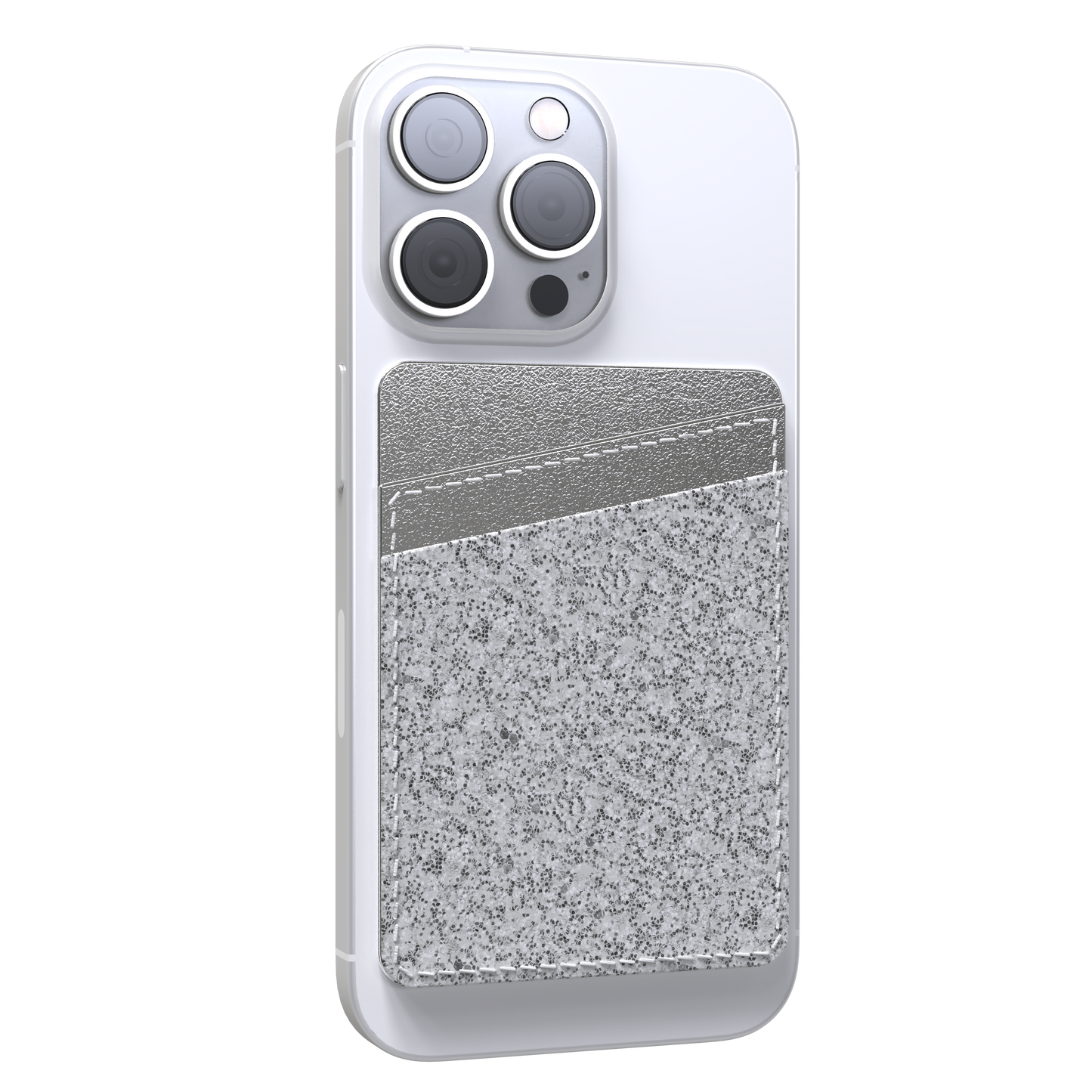 Silver Glitter Smartphone Wallet