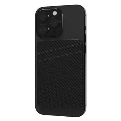 Black Carbon Fiber Smartphone Wallet